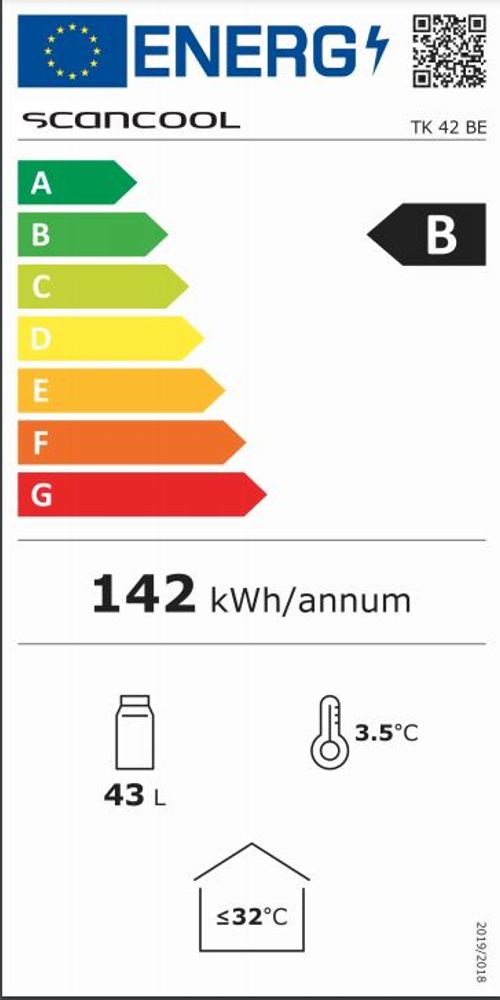 Scandomestic Tønnekjøler Svart TK 42 BE 