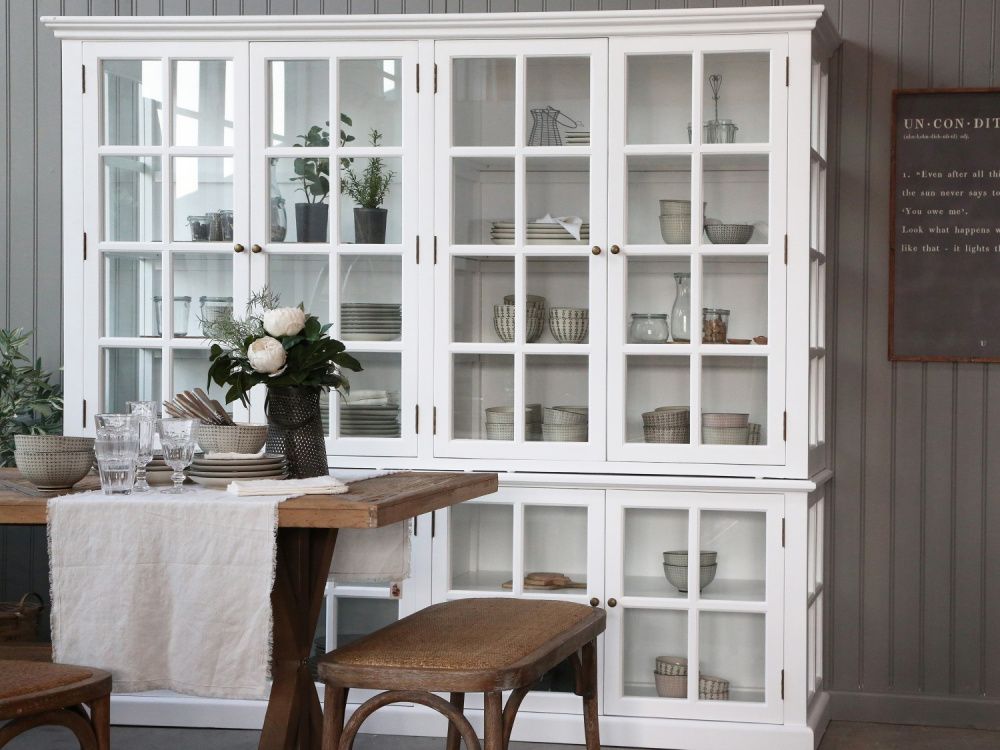 Chic Antique vitrineskap marseille 8 hyller 40020301
