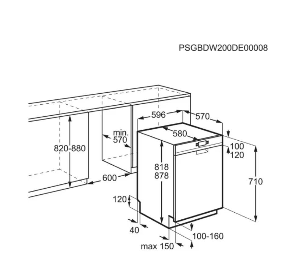 Electrolux oppvaskmaskin ESA17200UW 