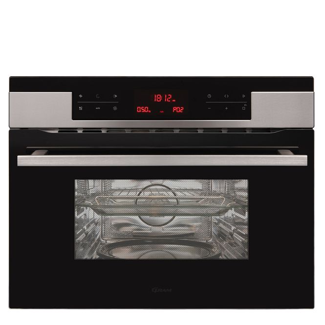 Hovedbilde Gram innbyggings mikro kombiovn i EasyOff Steel IMC ...