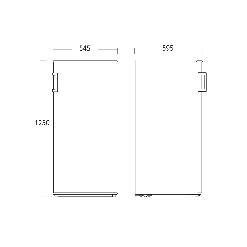 Scandomestic frittstående fryseskap hvit 125 cm FRF127WE