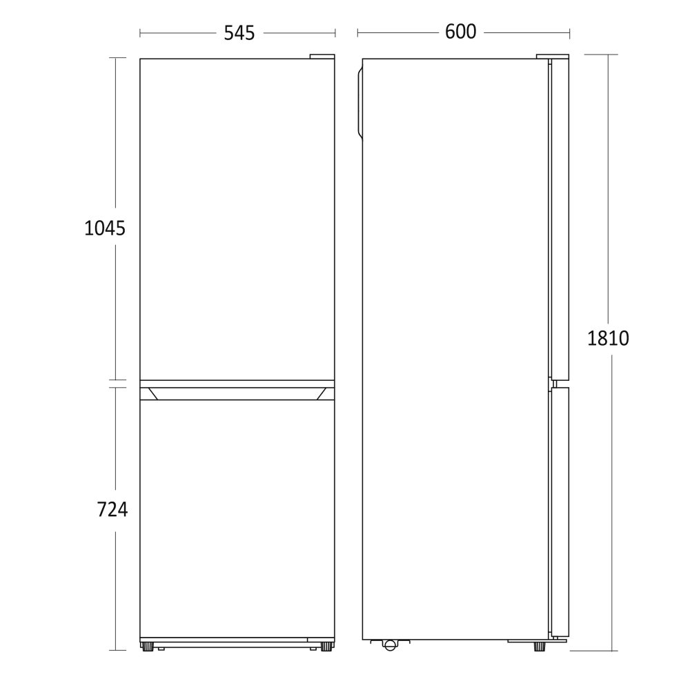 Scandomestic kombinert kjøl- og fryseskap stål 181 cm CBF253NFXE