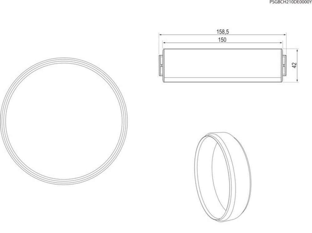 Electrolux rund hunnkobling (ø 150 mm) M2CKCF08