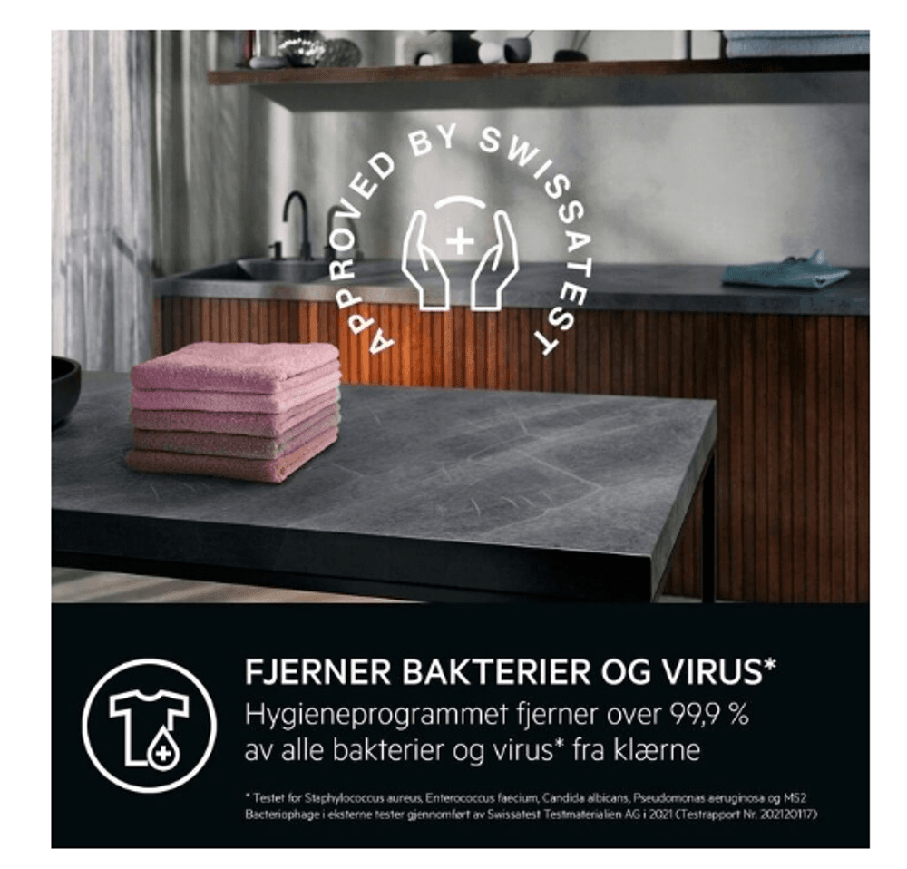 AEG vaskemaskin 8 kg 1600 o/min LR722K86O 