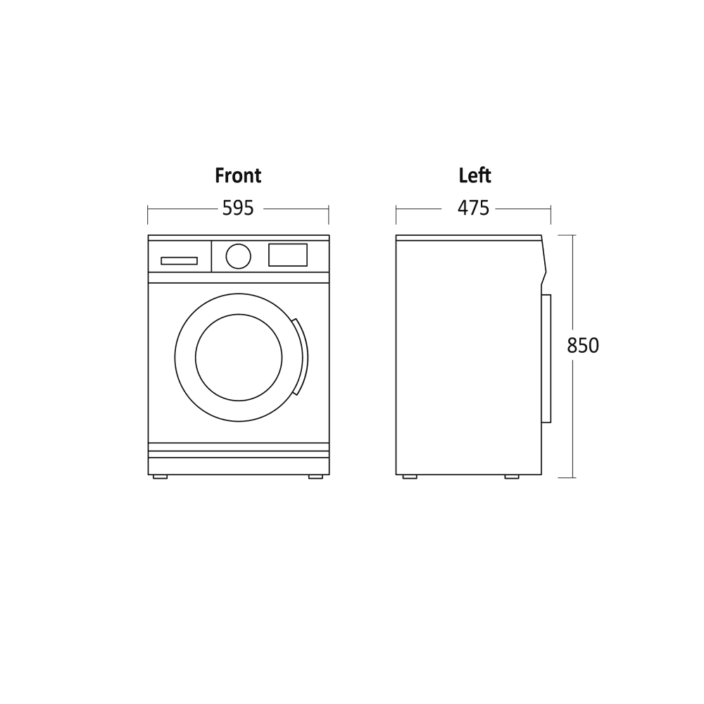 Scandomestic vaskemaskin hvit 8 kg 60 cm WMF1408WA