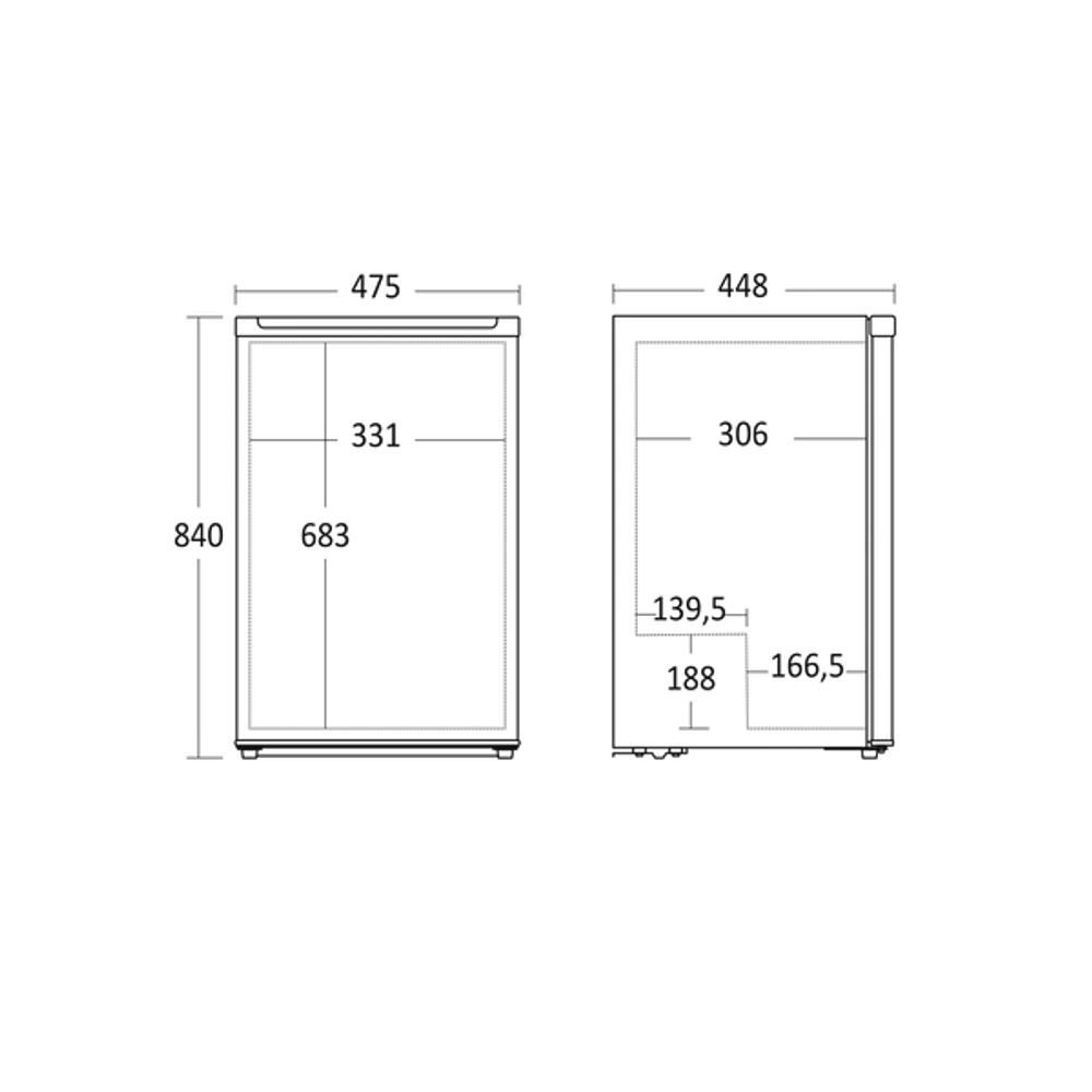 Scandomestic fryseskap 84 cm i hvit SFS 61 W