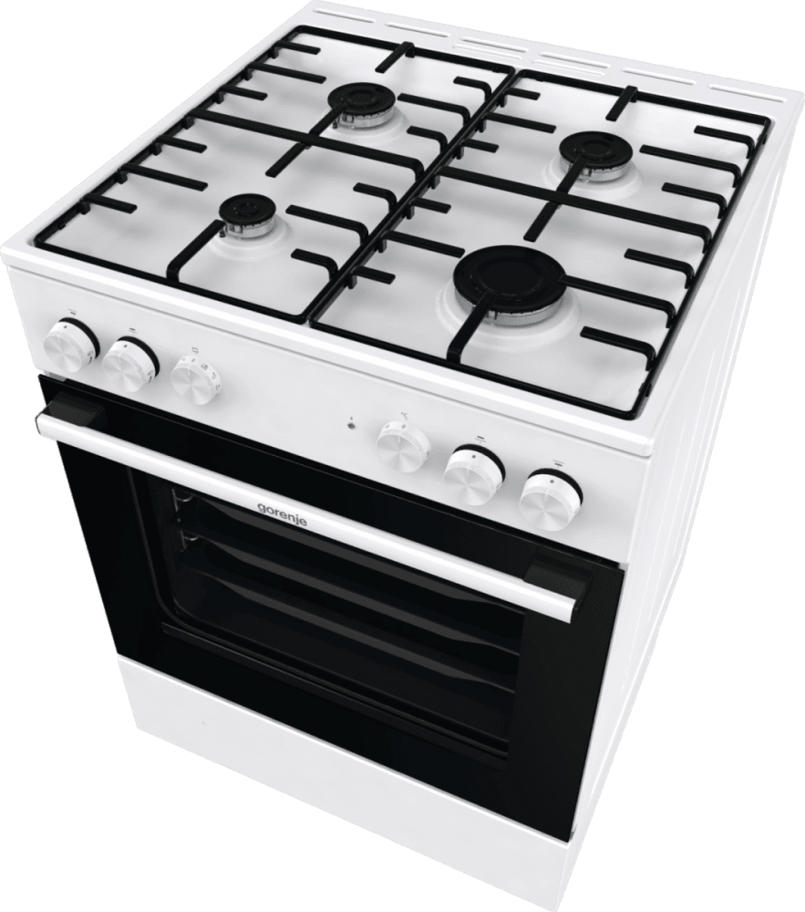 Gorenje gass komfyr hvit 60 cm GK6A60WH