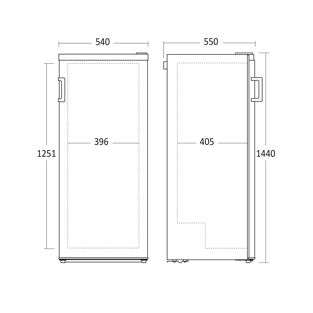 Scandomestic frittstående fryseskap hvit 144 cm FRF177WD