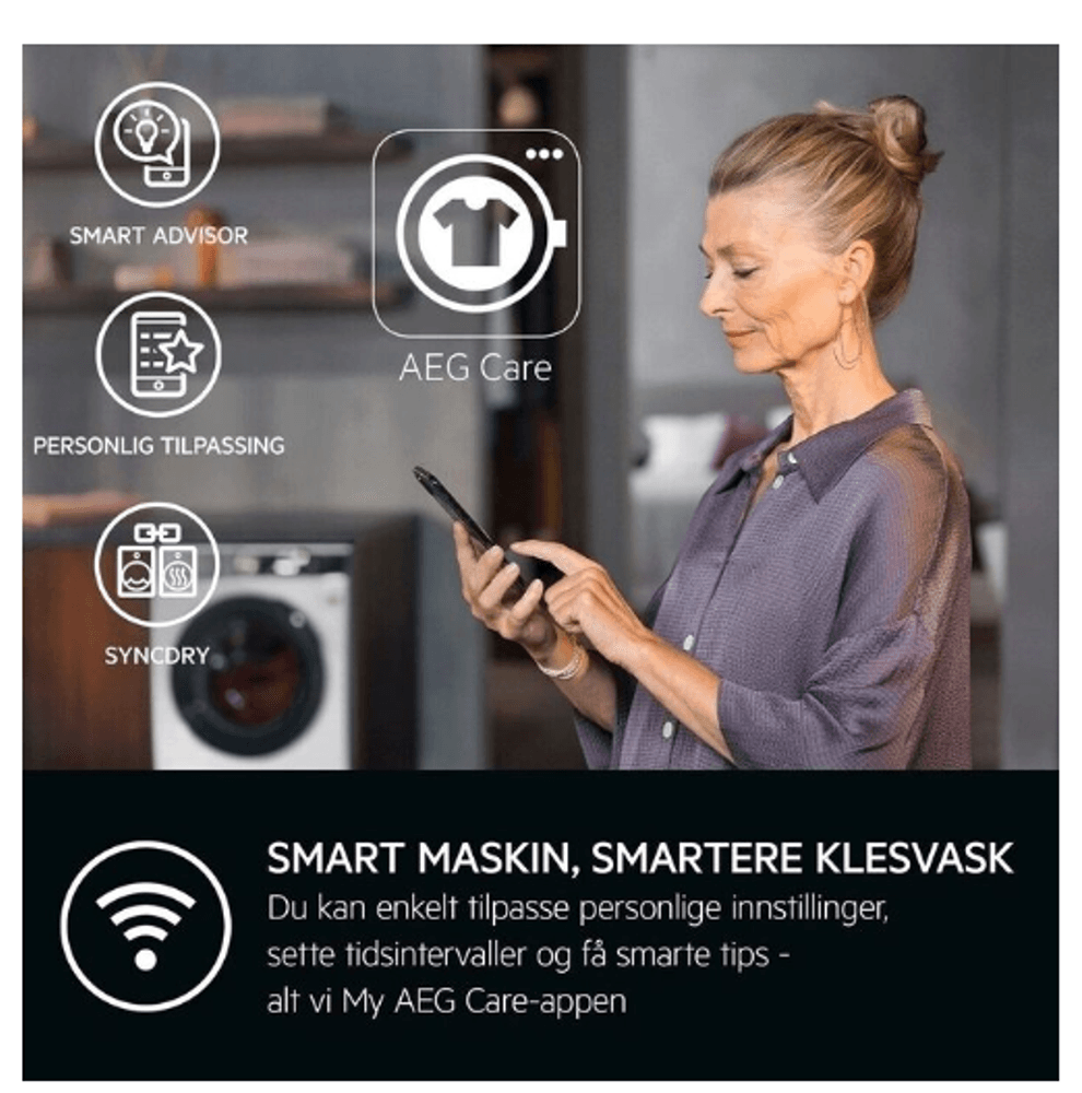 AEG vaskemaskin 10 kg 1600 o/min LR934L16S 